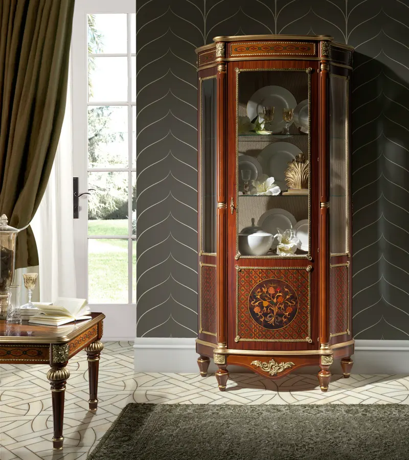 Classic dining display cabinet handcrafted in Spain